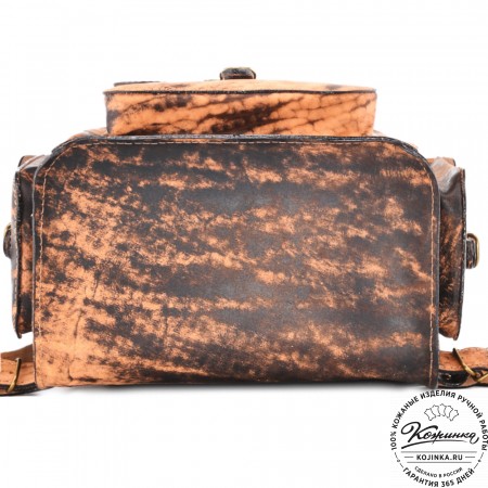  Кожаный рюкзак "Патриот" (старение рыжий)